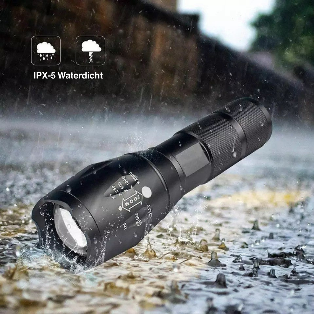 Mini LED Zaklamp – Zoom Focus & IPX5 – Aluminium Penlight