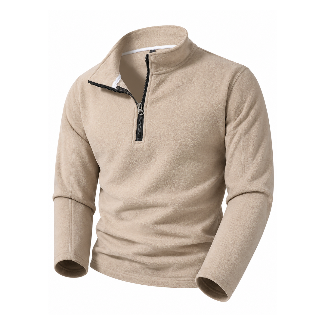 Fleece Trui Heren - Halve Rits - Stretch