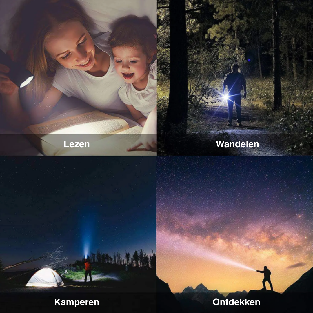 Mini LED Zaklamp – Zoom Focus & IPX5 – Aluminium Penlight