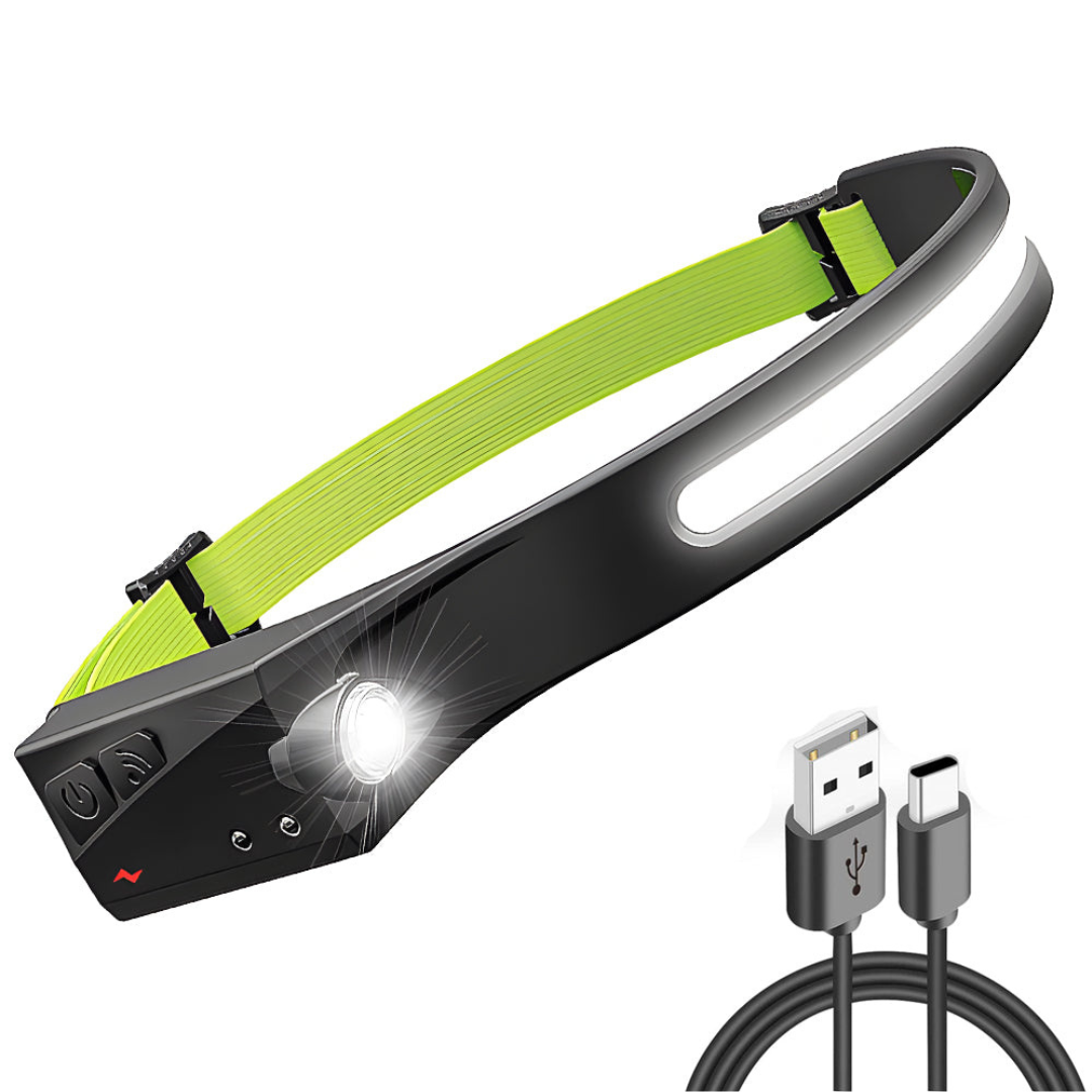 LED Hoofdlamp Oplaadbaar - Bewegingssensor USB-C - Waterdicht 350 Lumen