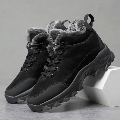 Waterdichte snowboots voor heren in het zwart