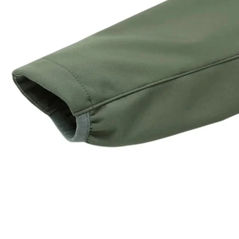 Softshell jas heren met fleece voering en staande kraag