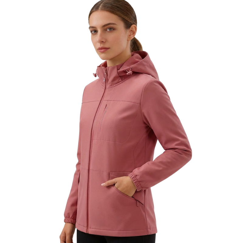 Sportieve softshell tussenjas dames met fleecevoering