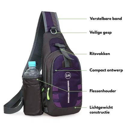 Borsttas voor heren – Compact crossbody – Grote inhoud