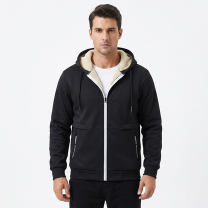 Hoodie met Rits Heren - Winddicht & Gevoerd - Diepe Zakken
