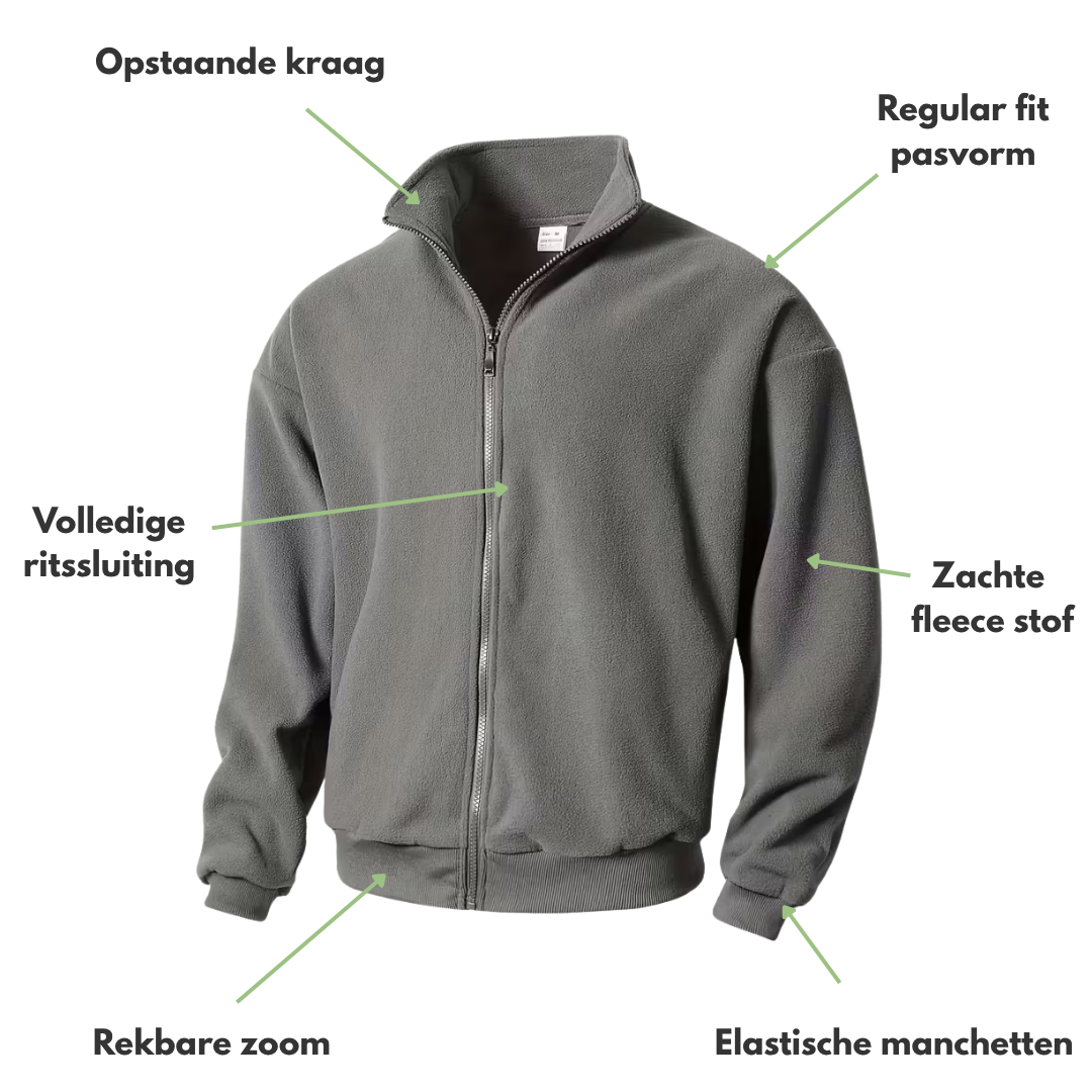 Heren Fleece Vest – Winter/Herfst – Opstaande Kraag