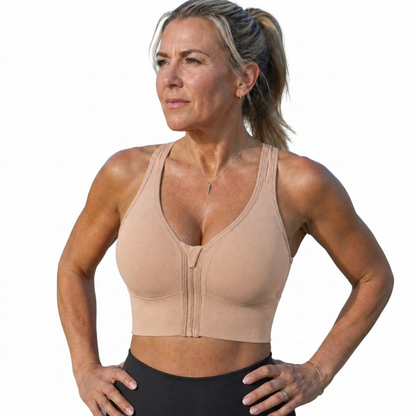 Dames Sportbeha met Rits - High Impact Racerback - Naadloos