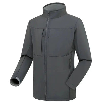 Softshell jas heren met fleece voering en staande kraag