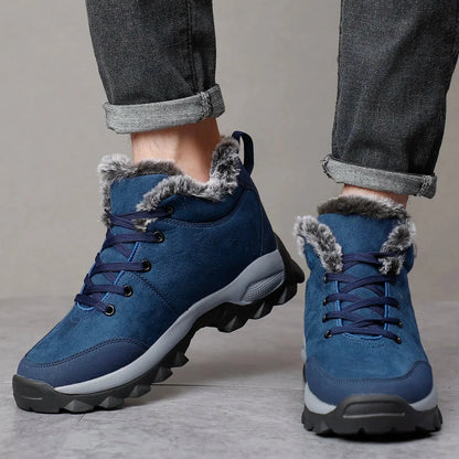 Waterdichte snowboots voor heren in het zwart