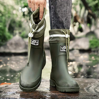 Heren regenlaarzen met halfhoge schacht, waterdicht