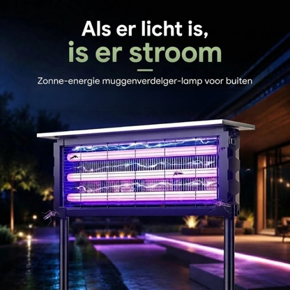 Solar Muggenlamp XXL - Drie UV-buizen - Binnen Buiten Duale Oplaadmodus