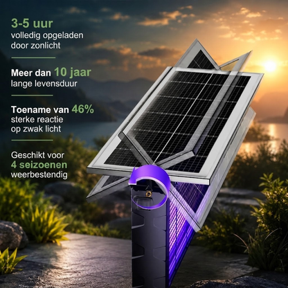 Solar Muggenlamp XXL - Drie UV-buizen - Binnen Buiten Duale Oplaadmodus