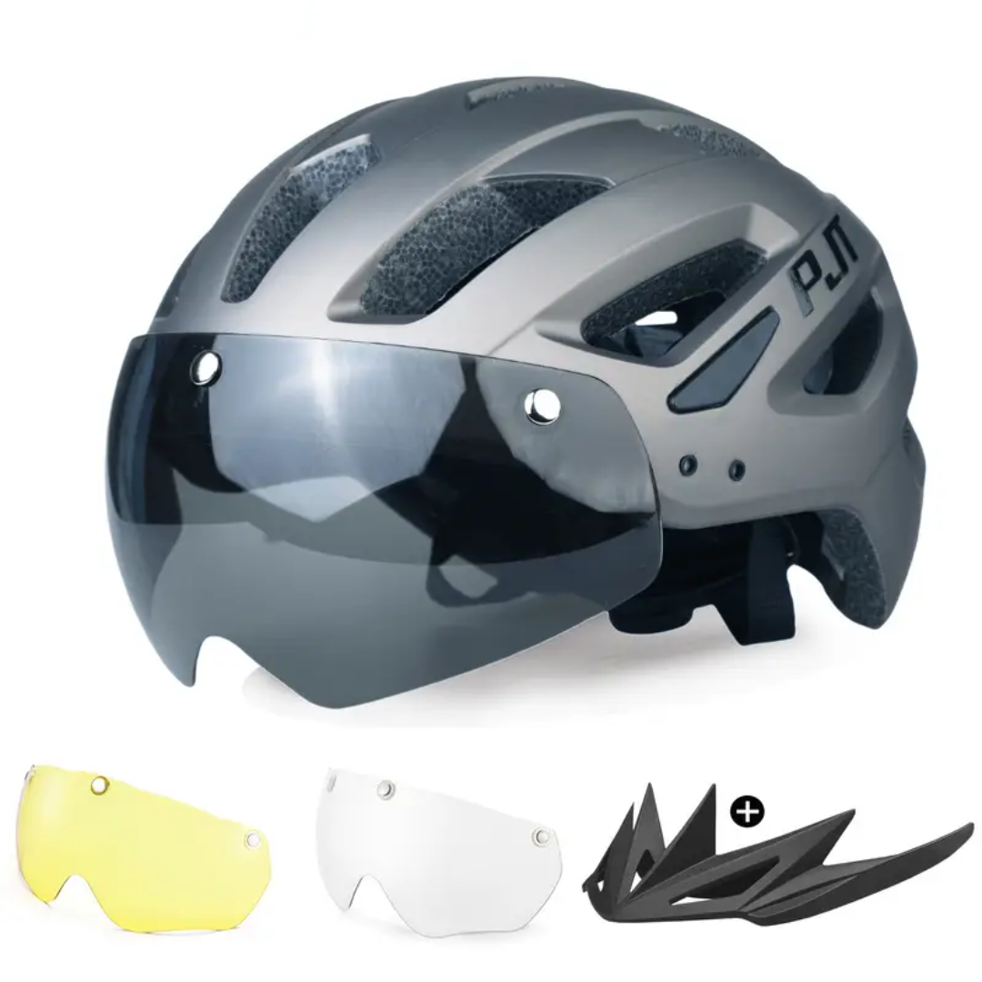 Fietshelm 4-in-1 – Verwisselbare Vizier & Bril – Veiligheid