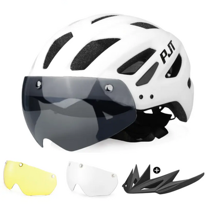 Fietshelm 4-in-1 – Verwisselbare Vizier & Bril – Veiligheid