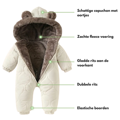 Unisex Baby Winter Romper Outdoor – Met Capuchon & Oortjes