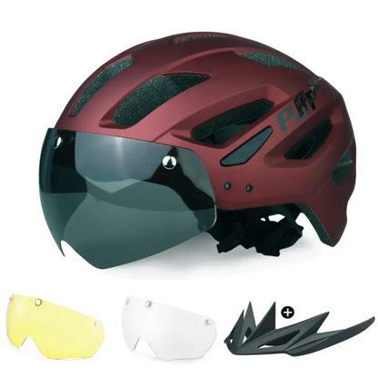Fietshelm 4-in-1 – Verwisselbare Vizier & Bril – Veiligheid