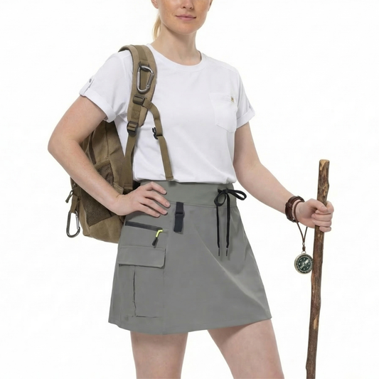 Dames Cargo Skort – Hoge Taille – Met Ingebouwde Binnenbroek