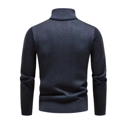 Heren Wintertrui – Half Col – Gebreid & Fleece Gevoerd