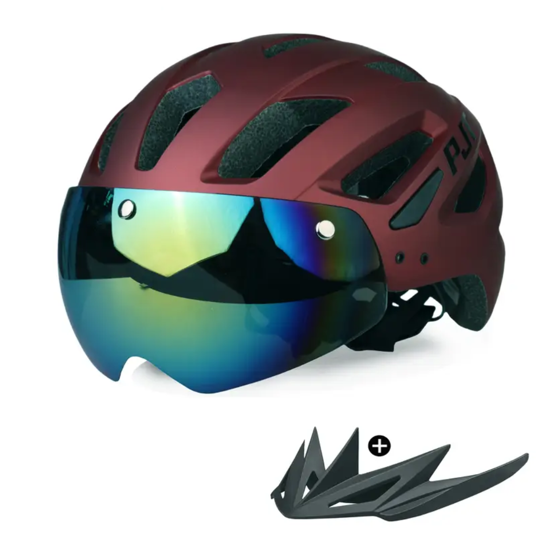 Fietshelm 4-in-1 – Verwisselbare Vizier & Bril – Veiligheid