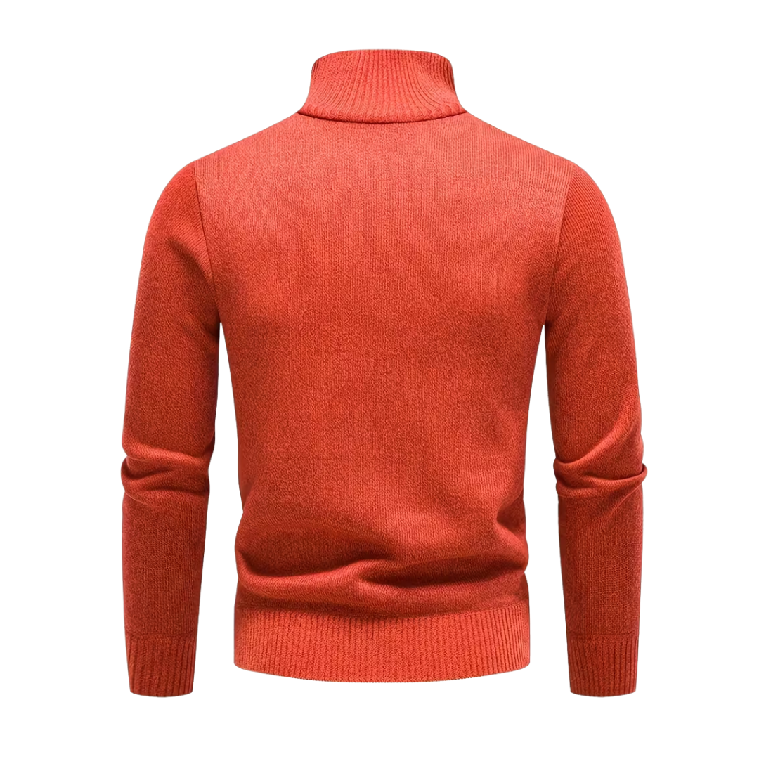Heren Wintertrui – Half Col – Gebreid & Fleece Gevoerd