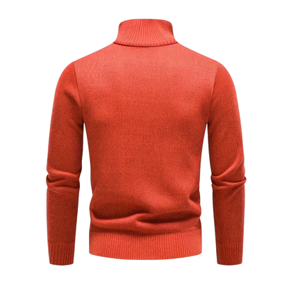 Heren Wintertrui – Half Col – Gebreid & Fleece Gevoerd