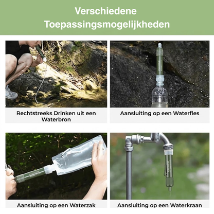 Waterfilter Camping Survival 4000L - Draagbaar - Noodwater Filter