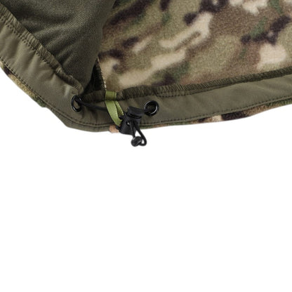Heren fleecevest tactisch met capuchon in camouflage