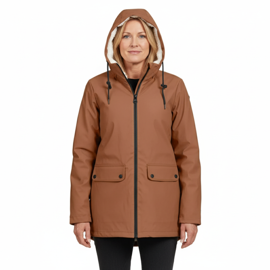 Waterdichte Dames Jas – Fleece Gevoerd – Met Capuchon