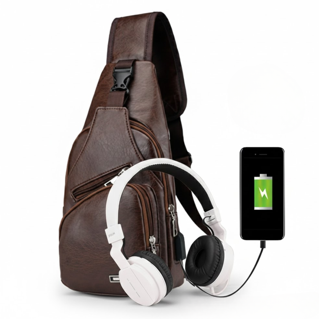 Borsttas voor heren – Met USB-oplaadpoort – Compacte opbergruimte