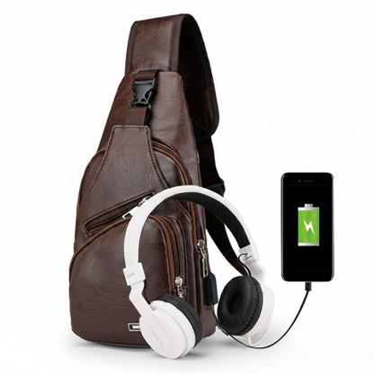 Borsttas voor heren – Met USB-oplaadpoort – Compacte opbergruimte
