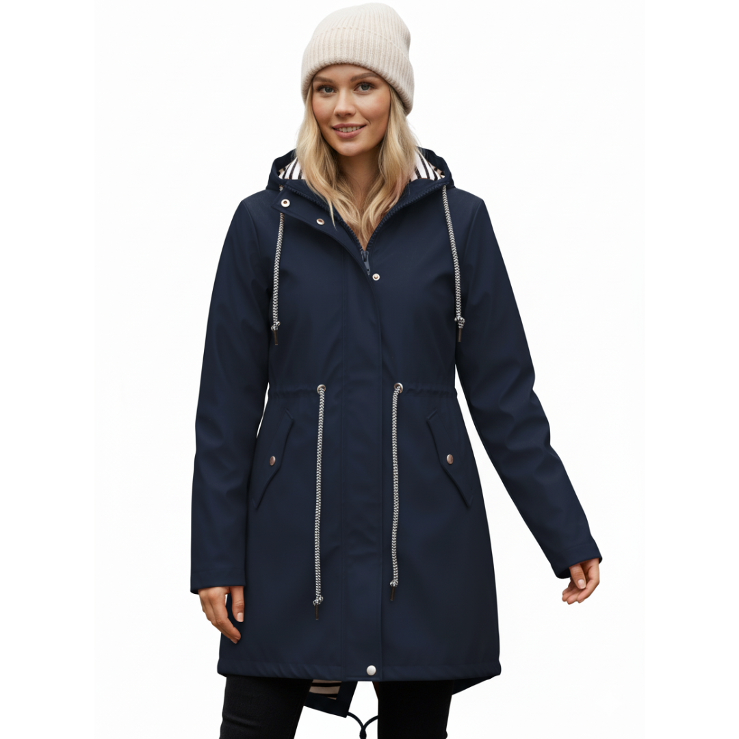 Lange Regenjas Dames - Overgangsjas met Capuchon - tot 5XL