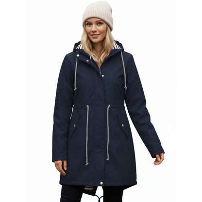Lange Regenjas Dames - Overgangsjas met Capuchon - tot 5XL