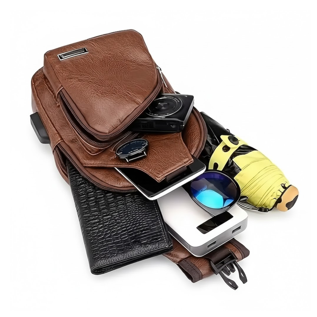 Borsttas voor heren – Met USB-oplaadpoort – Compacte opbergruimte
