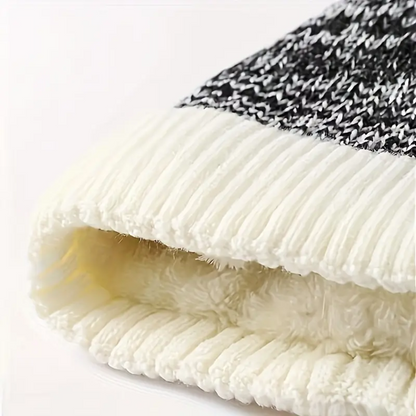 Outdoor Gebreide Herenmuts – Fleece Gevoerd & Extra Warm