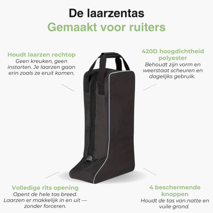 Rijlaarzen Tas Paardrijden - Rijlaarzen Drager - Waterdicht