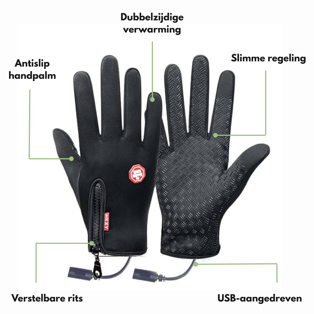 Unisex Verwarmde Handschoenen – USB – Dubbelzijdige Verwarming