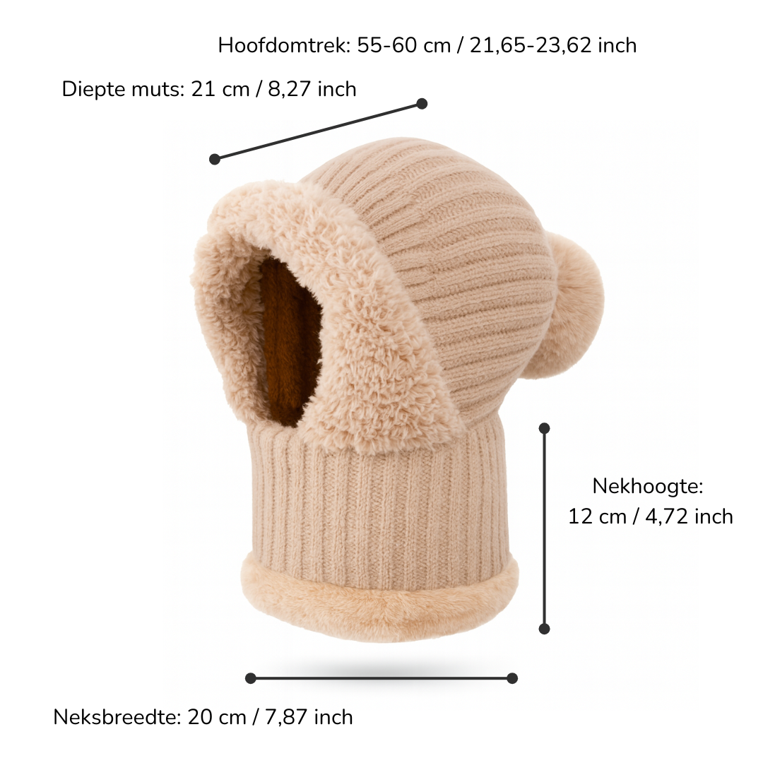 Dames Winterbivakmuts – Pasvorm – met Pluche Oorkleppen