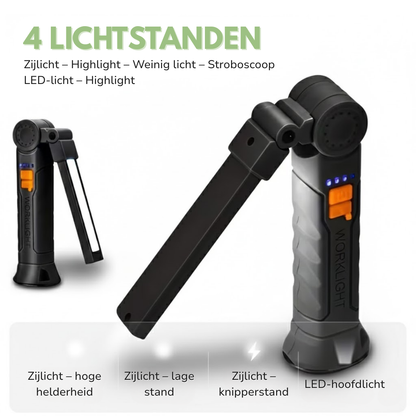 Oplaadbare werklamp – USB-C – Magnetische bevestiging