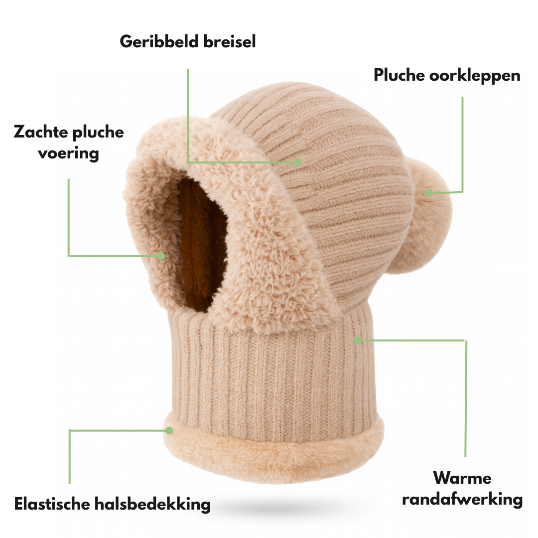 Dames Winterbivakmuts – Pasvorm – met Pluche Oorkleppen