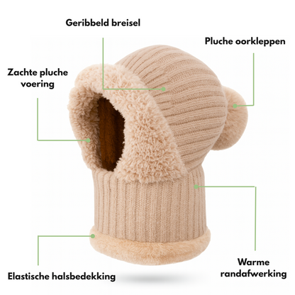 Dames Winterbivakmuts – Pasvorm – met Pluche Oorkleppen