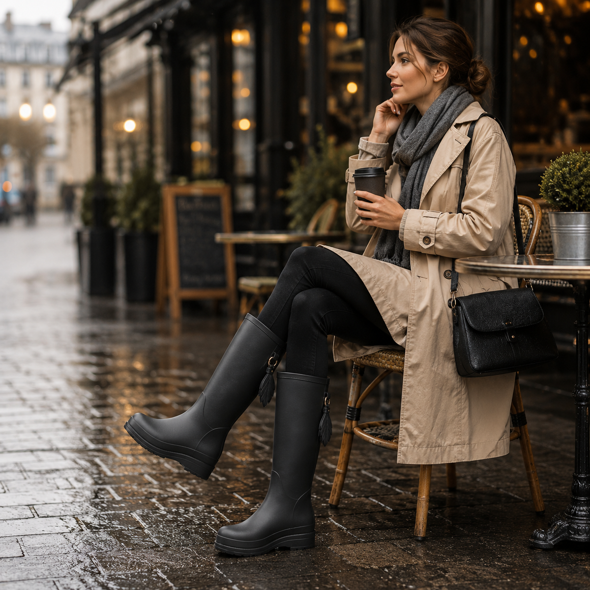 Regenlaarzen Dames Halfhoog - Waterdicht - PVC Instapper