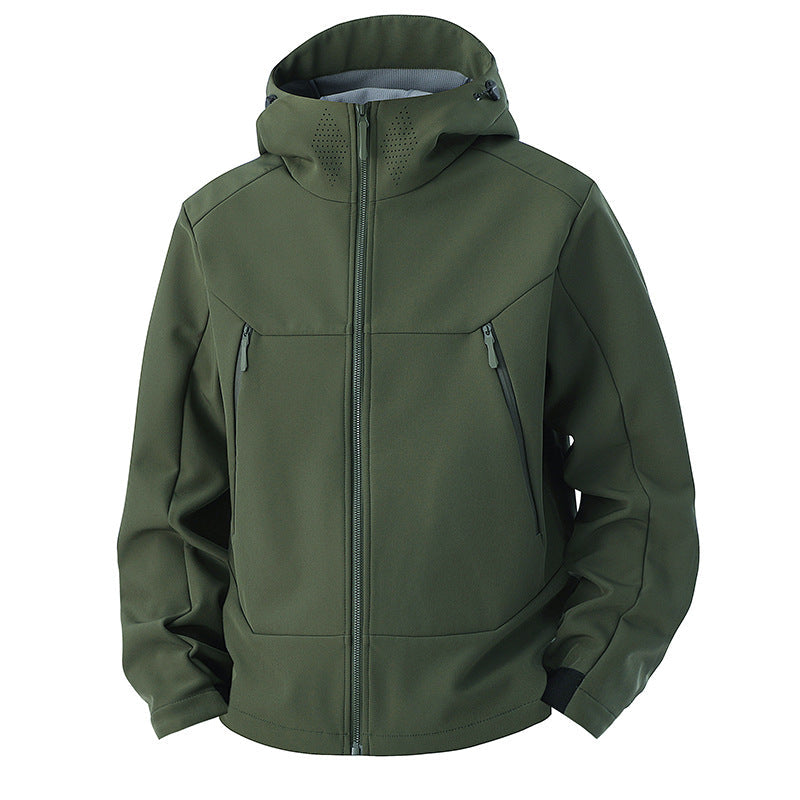 Softshell jas heren met fleece voering en ventilatiepanelen