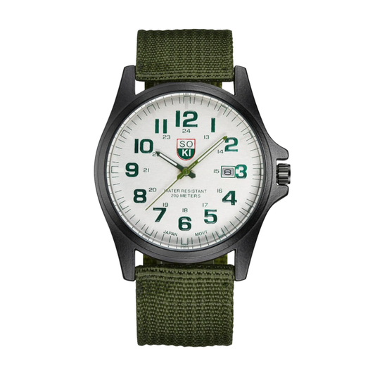 Heren Militair Horloge – Quartz – Nylon Band & Sportief Design