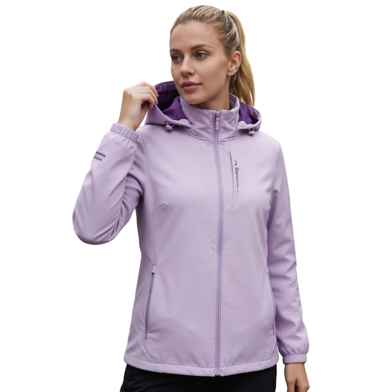 Sportieve softshell tussenjas dames met fleecevoering