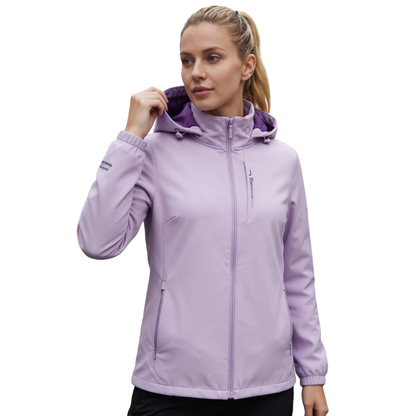 Sportieve softshell tussenjas dames met fleecevoering