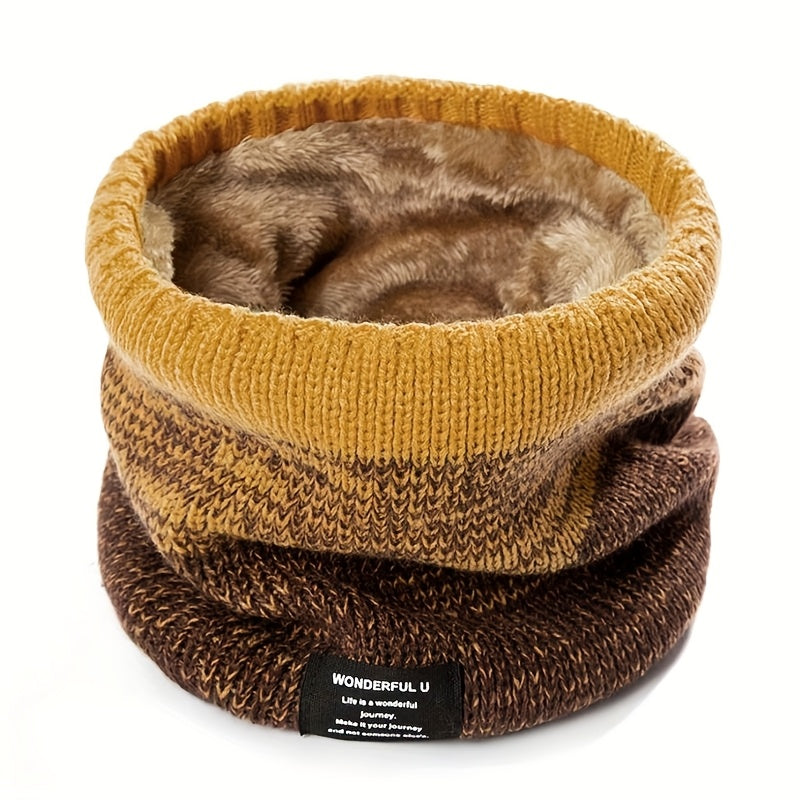 Nekwarmer met Kleurverloop - Gebreide Colsjaal - Dikke Pluche Voering