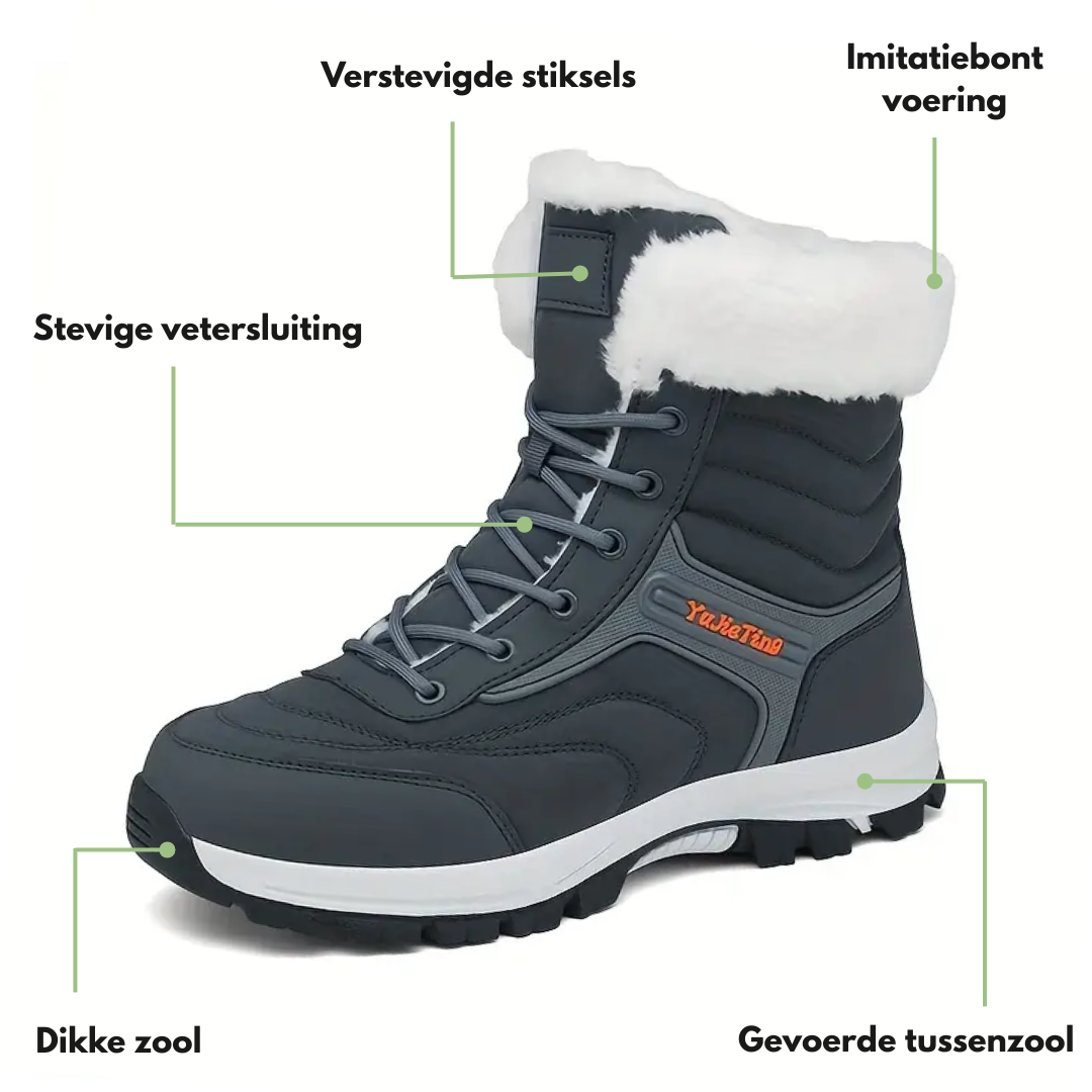 Heren Hoge Snowboots – Duurzaam met Warme Pluche Voering