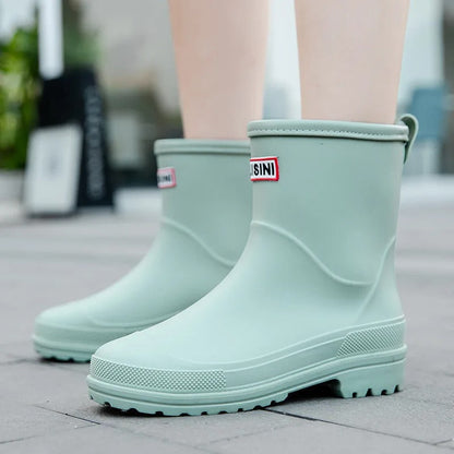 Regenlaarzen Dames - Halfhoog & Waterdicht - Antislip Profielzool