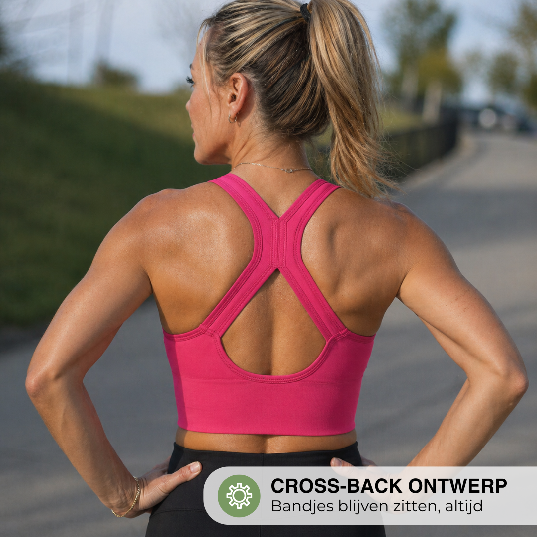 Dames Sportbeha met Rits - High Impact Racerback - Naadloos