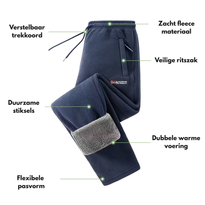 Unisex Gevoerde Winterbroek – Dubbele Voering – Outdoor Joggingbroek